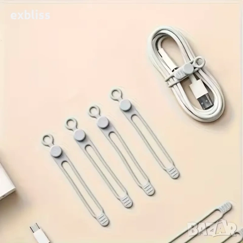 Силиконови органайзери за кабели 10 бр., снимка 7 - Други стоки за дома - 53387802