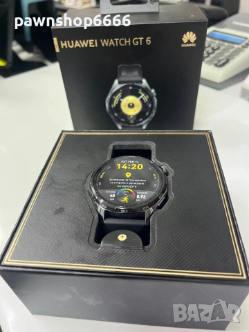 Smartwatch Huawei Watch GT 6, 46MM, Black Stainless Steel Case, Black Fluoroelastomer Strap