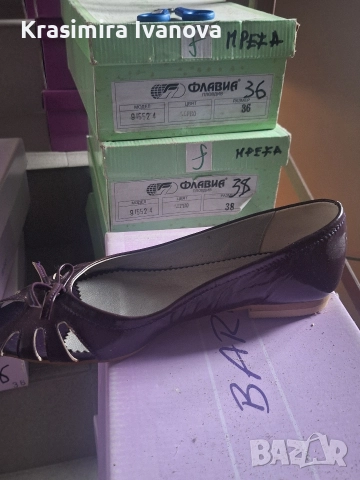 нови обувки естествен лак в лилаво , снимка 3 - Дамски ежедневни обувки - 52806588