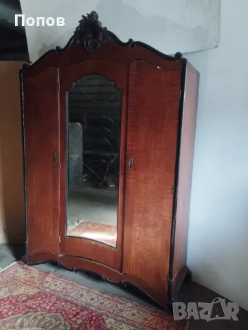 Виенски трикрилен гардероб, снимка 6 - Гардероби - 48541216