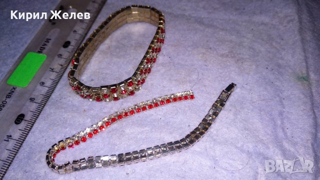 ДВЕ ПОСРЕБРЕНИ КРИСТАЛНИ РАЗТЕГЛИВИ МОДНИ АРТ ГРИВНИ 34291, снимка 5 - Гривни - 38950221