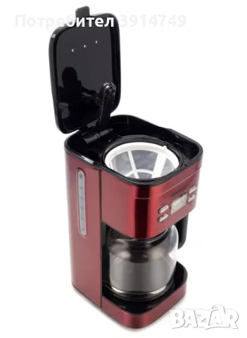 Кафемашина за шварц кафе, кана 1,5 л, таймер, 1000W, постоянен филтър, LCD дисплей, *НОВА*, снимка 3 - Кафемашини - 47545435