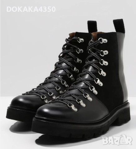 Черни кожени дамски боти Grenson