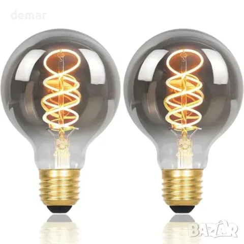 Комплект 2 димируеми LED крушки Едисон E27, 6 W, 2700 K, опушено стъкло, снимка 2 - Други стоки за дома - 56011824
