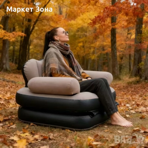 5-в-1 Надуваем Диван – Комфорт Навсякъде!, снимка 3 - Дивани и мека мебел - 51810264