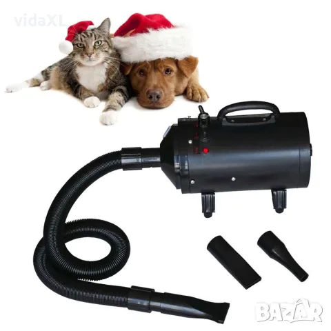 vidaXL Сешоар за кучета с 3 накрайника, черен, 2400 W, снимка 4 - За кучета - 56146253
