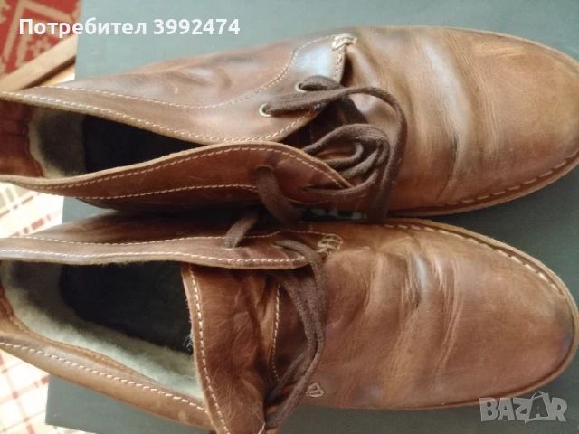 Мъжки зимни, кожени обувки, 41