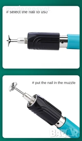 Мини пистолет за пирони + 50 бр пирони, снимка 5 - Други инструменти - 51227156