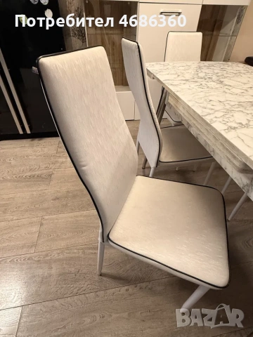 Трапезна маса с 6 стола, снимка 2 - Маси - 53738632