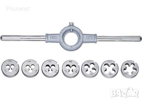 К-т плашки М3-М12, 8 части СИБРТЕХ 77309