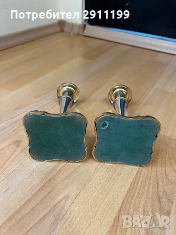 Метален свещник, комплект от 2 бр., снимка 5 - Антикварни и старинни предмети - 49973796