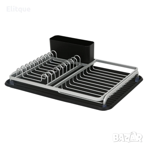 Сушилник за съдове Luigi Ferrero 43x32x12cm, сребрист, снимка 4 - Други стоки за дома - 52832333