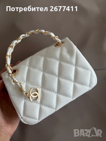 Дамска бяла чанта chanel , снимка 10 - Чанти - 53276566