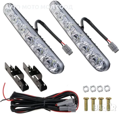 Комплект LED Дневни светлини с лупа 6 диода.