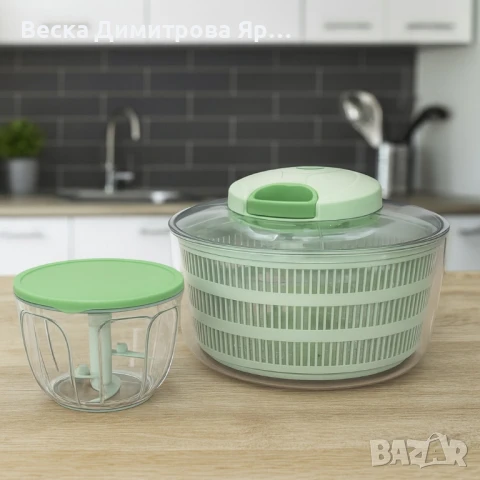 Мултифункционален уред 2в1 Oliver Voltz – центрофуга и чопър, 4 л купа, снимка 3 - Други стоки за дома - 51370052