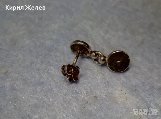 НЕЖНА СРЕБЪРНА ОБЕЦА СРЕБРО 925 с ШЛИФОВАН БАЛТИЙСКИ НАТУРАЛЕН КЕХЛИБАР 30545, снимка 11 - Обеци - 49510827