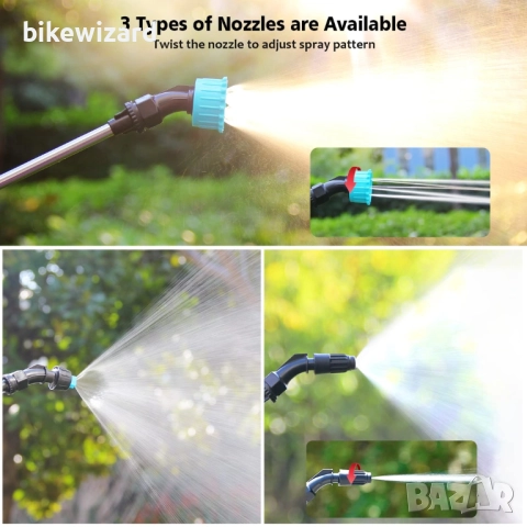  	SYLSTAR 5L Акумулаторна пръскачка 3 дюзи за мъгла, презареждаща се USB НОВА , снимка 3 - Градинска техника - 52251336