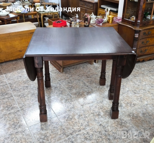 дъбова трапезна маса с падащи плотове, снимка 10 - Маси - 52465524