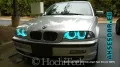 Ангелски очи многоцветни RGB LED Фарове Angel Eyes DRL за кола пръстени 4x131 mm за BMW, снимка 11