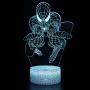 Холограмна 3D LED лампа Spider Man-дистанционно управление 16 цвята+други режими на управление , снимка 3