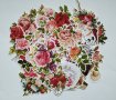 Изрязани елементи от картон Vintage roses 32 бр - R004, снимка 2