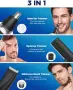 Нов Електрически тример 3 в 1 за нос уши вежди USB-C LED водоустойчив уред за мъже грижа красота, снимка 2