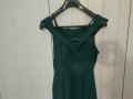 НОВА! Тъмно зелена дълга елегантна рокля S, снимка 6