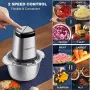 Електрически кухненски чопър AMZCHEF, 500 W Мултичопър с 1,5 L купа от неръждаема стомана,2 нива, снимка 7