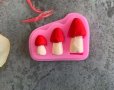 3 захлюпени гъбки гъби гъба силиконов молд форма фондан декор украса, снимка 3