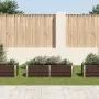 vidaXL Градинска висока леха кафява 160x40x45 см поцинкована стомана, снимка 3