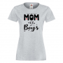 Дамска тениска Mom Of Boys,Празник на Майката,Подарък,Изненада,Рожден Ден, снимка 5