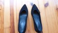 Дамски велурени обувки на ток - №40, снимка 1