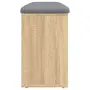 vidaXL Пейка за обувки, сонома дъб, 102x32x50 см, инженерно дърво, снимка 6