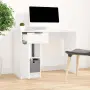 vidaXL Бюро, бяло, 100x50x75 см, инженерно дърво, снимка 2