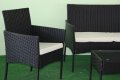 Градински комплект с възглавници, 4 части, полиратан, снимка 4