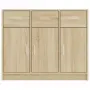 vidaXL Сайдборд, дъб сонома, 91x28x75 см, инженерно дърво, снимка 5
