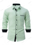 Мъжка бизнес вталена ежедневна риза с цветни блокове, Риза с дълъг ръкав, 8цвята , снимка 8