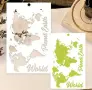 Световна Географска карта на света стенсил шаблон спрей за торта украса сладки Scrapbooking, снимка 2