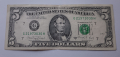5 долара САЩ 1988 , стария вид ,,Малка глава" Банкнота от САЩ , снимка 1