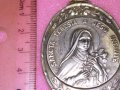 СВЕТА ТЕРЕЗА Старинна РИМОКАТОЛИЧЕСКА СРЕБЪРНА ИКОНКА / ОБКОВ за МЕДАЛЬОН МАЙСТОРСКА ИЗРАБОТКА 41826, снимка 12
