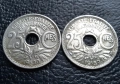 Стара монета 25 сантима 1930 г. и 1939 г. Франция - топ !, снимка 3