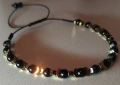 Гривна с хематит и черен оникс,ръчно изработена , снимка 1