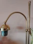 Стара антична месингова настолна лампа с лебедова шия, снимка 6