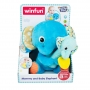 WINFUN Плюшен слон с бебе слонче-дрънкалка LITTLE PALS 191, снимка 1 - Плюшени играчки - 36032159