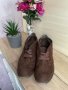 Кафяви велурени дамски обувки, снимка 1 - Дамски ежедневни обувки - 35694667