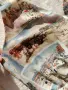 Уникален летен гащеризон SHEIKE – ретро принт Пощенски картички (Размер 14), снимка 3