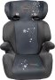 Детско столче за кола Tataway Group 2-3 (15 до 36 kg) сиво с отпечатани малки звезди