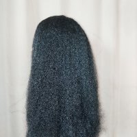 Черна къдрава перука за парти 45 см , снимка 6 - Аксесоари за коса - 42635924