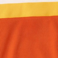 Оранжев бански рипс висока талия, снимка 4 - Бански костюми - 35968403