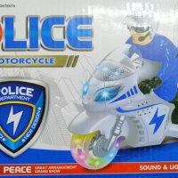 Детски полицейски мотор със звук и светлина, снимка 1 - Коли, камиони, мотори, писти - 38896752
